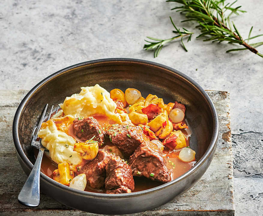 Boeuf Bourguignon cooked in a Thermomix