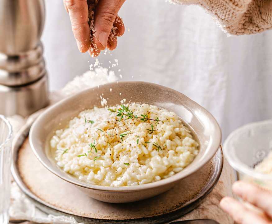 Creamy risotto cooked hands-free in a Thermomix
