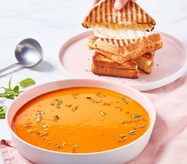 Tomato Soup with Grilled Cheese